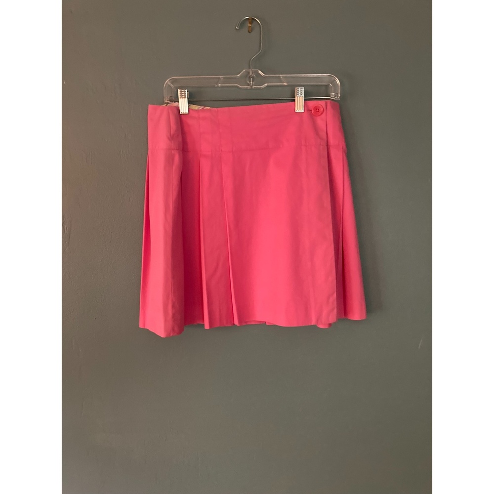 Lily Pulitzer pink pleated wrap skirt size 8